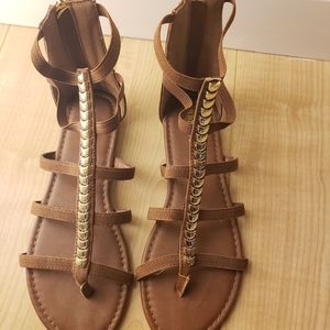 Bamboo gladiator sandals - womens size 6 1/2
